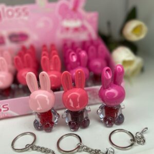 Tinte para labios de conejito con llavero