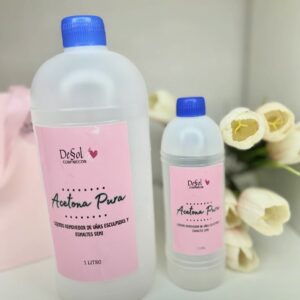 Acetona pura! Líquido removedor de uñas esculpidas o semi permanente