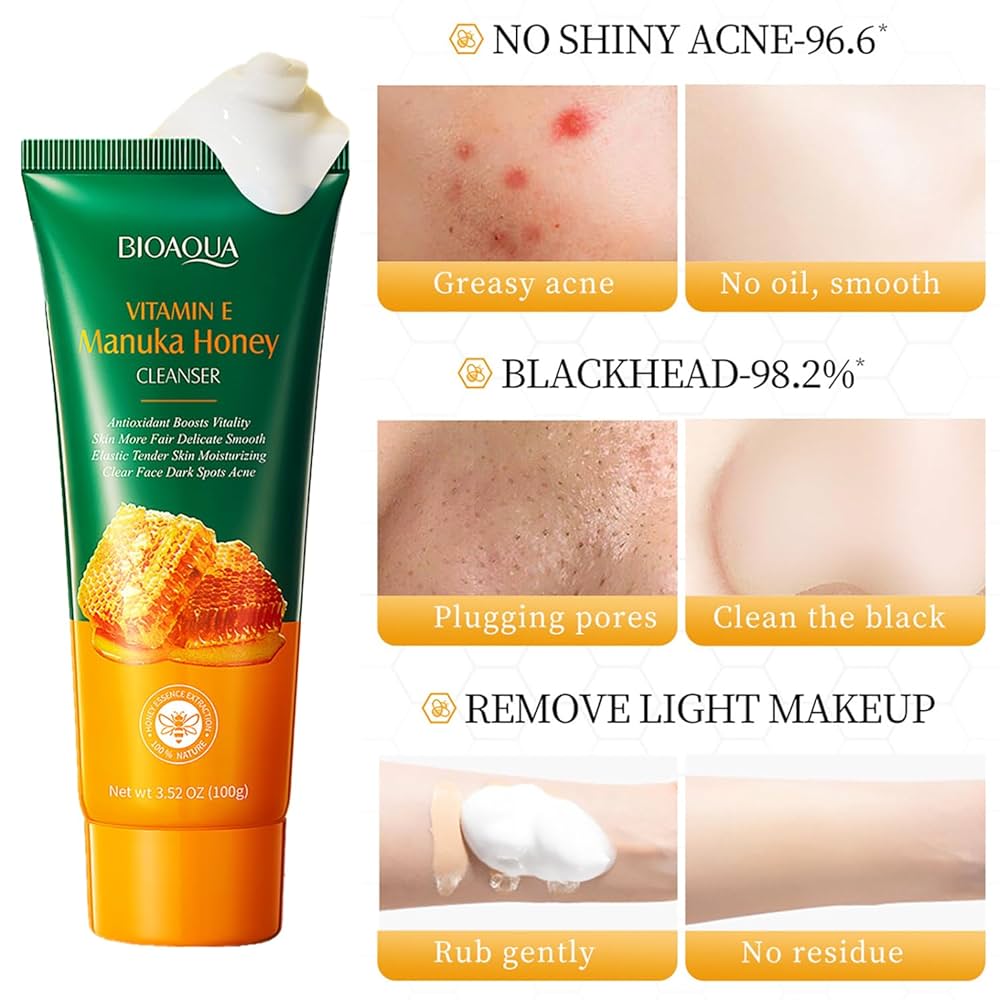 Jabón Facial de BioAqua Vitamina E y miel