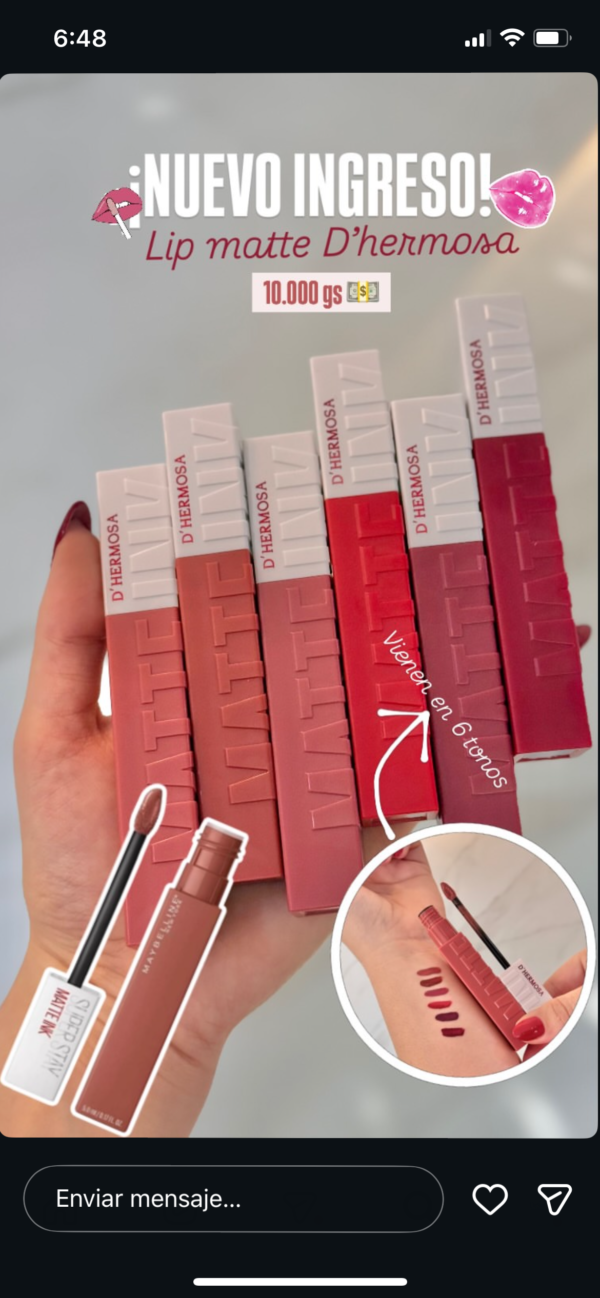 Labial Matte D’hermosa.