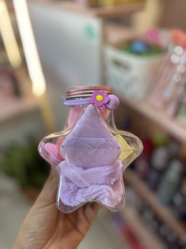 Kit de esponjitas y goma para cabello 🎀🌸😍